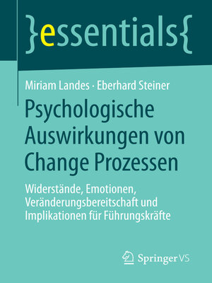 cover image of Psychologische Auswirkungen von Change Prozessen